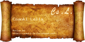 Csanki Leila névjegykártya